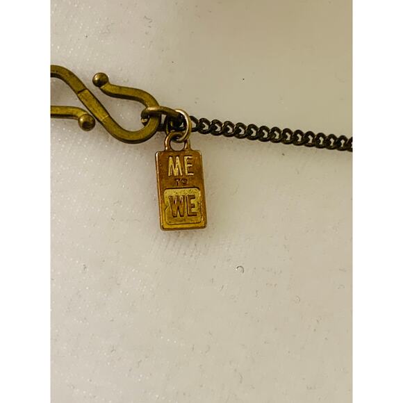 ME to WE Pendant Necklace, Triangle Point, Adjustable Length, 24" Long Chain - Picture 8 of 8